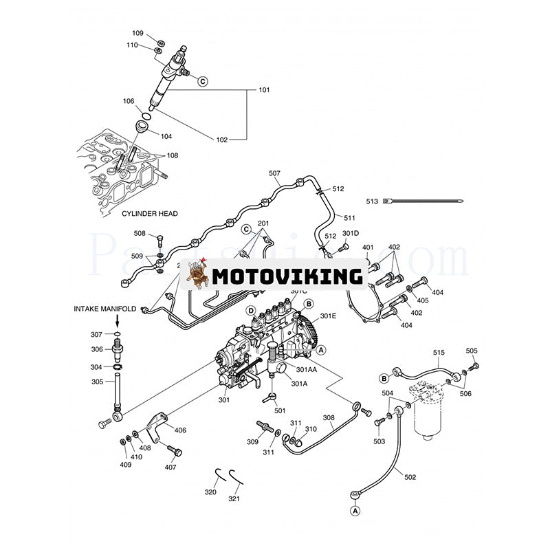 Bränsleinsprutningspump 101605-810A 400912-00071 för Doosan Daewoo Engine DB58 Grävmaskin DH220-5 DH225-7 DX225LCA