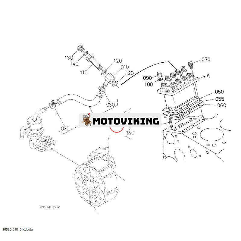 Bränsleinsprutningspump 16060-51010 16060-51013 16060-51011 för Kubota Engine V1505 V1505-E3B-AUSA-1 V1505T V1505-E2B-VERMEER-1 V15011-B Generator J32