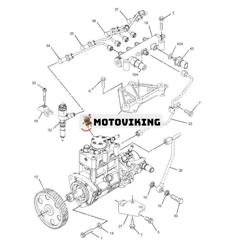 Bränsleinsprutningspump 324-0532 för Caterpillar CAT Engine C4.4 C6.6 Grävmaskin M313D M315D M315D2 M317D2 Grävlastare 450E 420E 430E