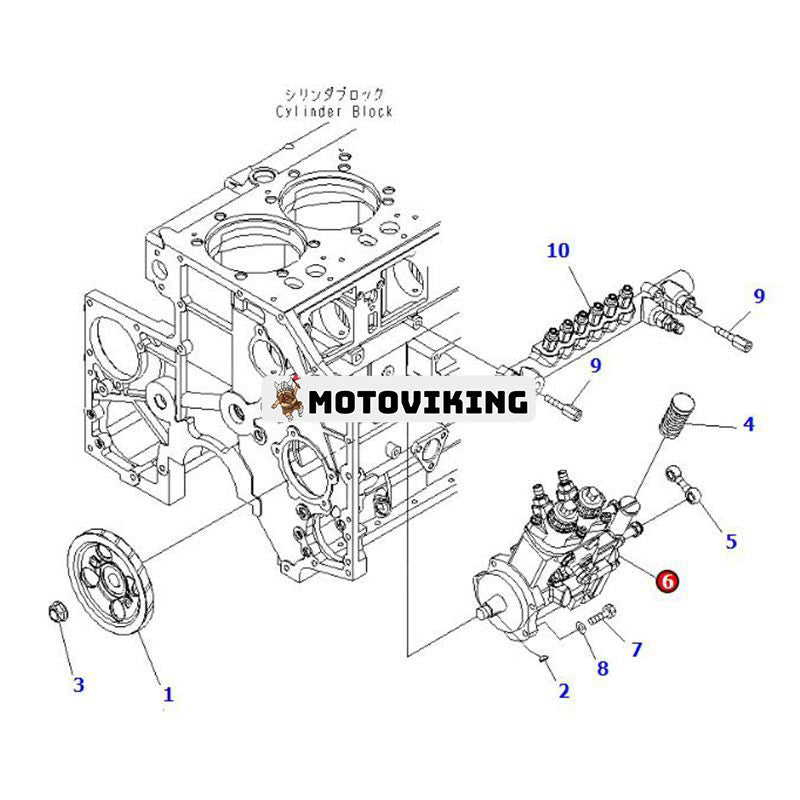 Bränsleinsprutningspump 6261-71-1110 för Komatsu Engine SAA6D140E Hjullastare WA500-6 Dumper HD325-7 HD405-7