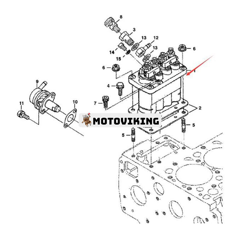 Bränsleinsprutningspump 7020868 för Bobcat Loader S130 S150 S160 S175 S185 S510 T140