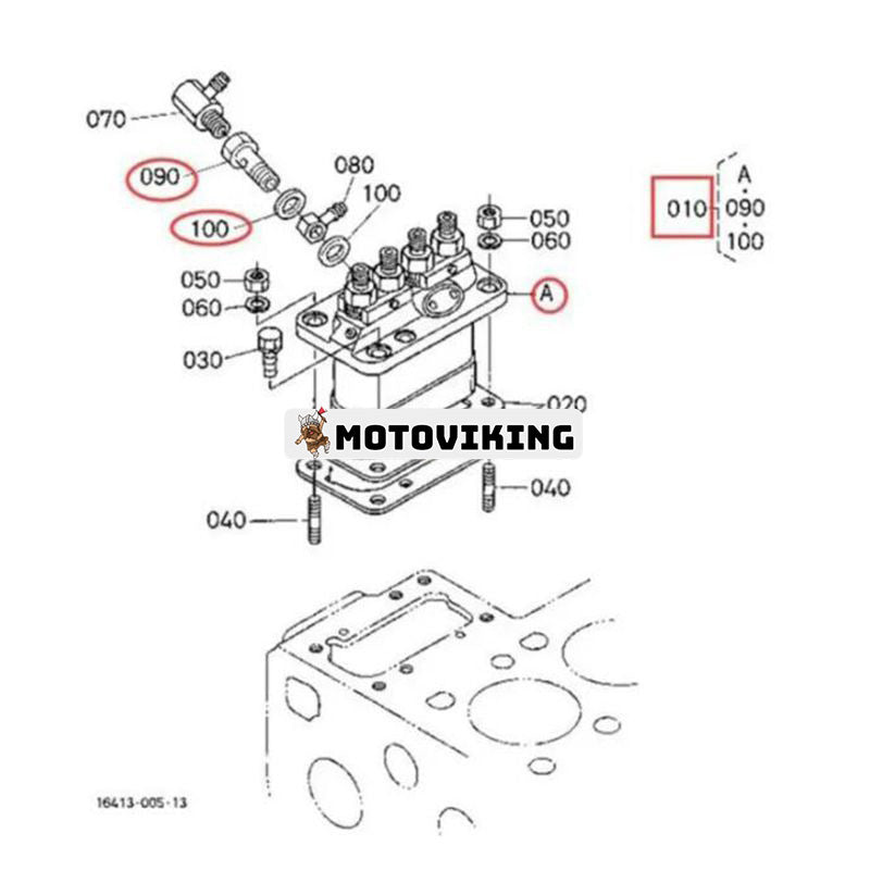 Bränsleinsprutningspump 7020869 för Kubota Engine V1903 V2203 Bobcat Loader 751 743 773 763 7753 S185 S150 S160 S175