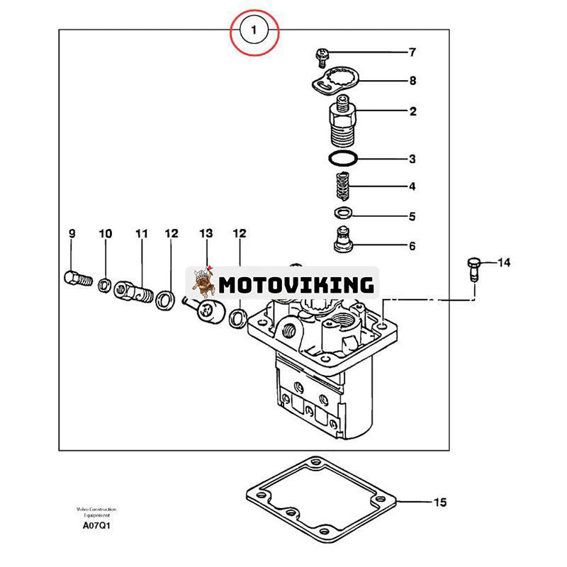 Bränsleinsprutningspump PJ7413168 för Volvo grävmaskin EC13 EC14 EC15 EC15B EC20 EC20B