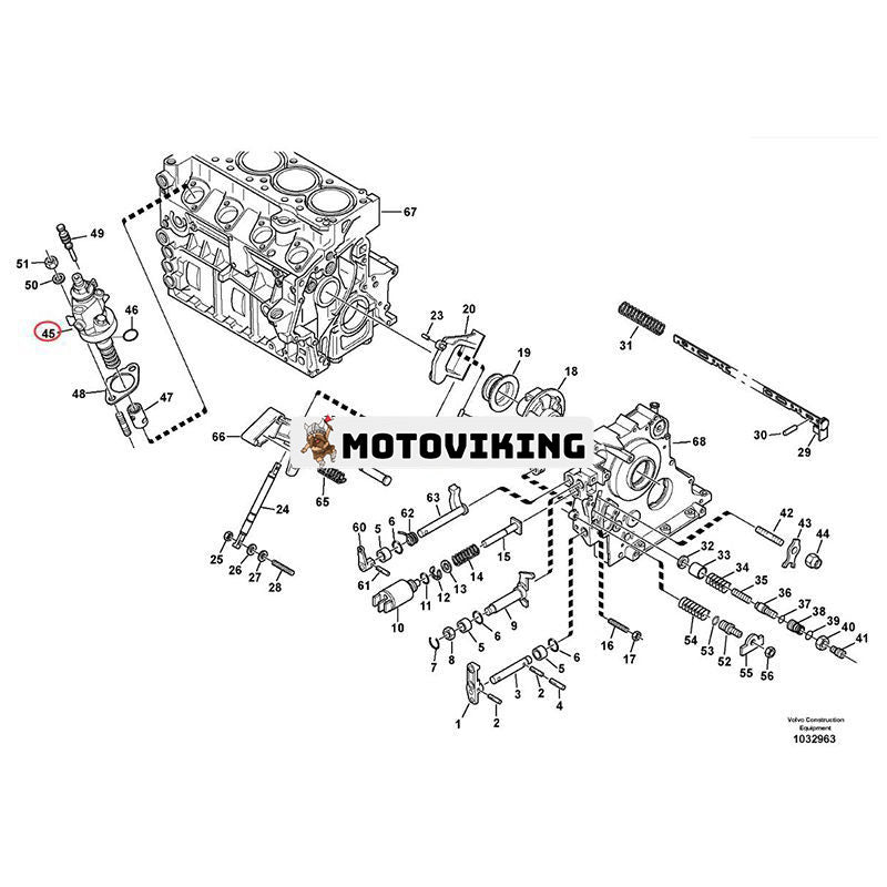 Bränsleinsprutningspump VOE20944603 för Volvo hjullastare L20B L25B