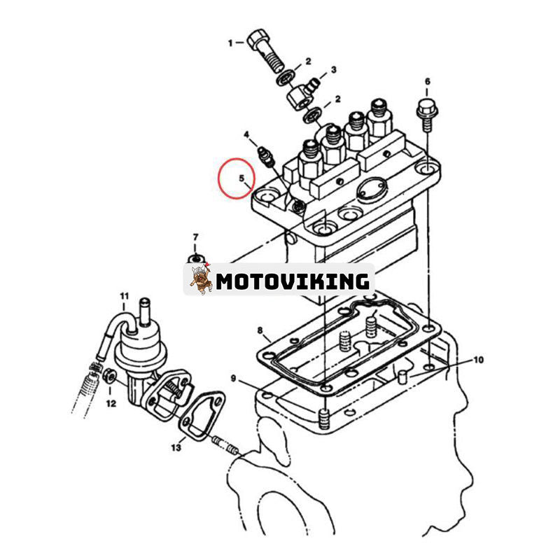 Bränsleinsprutningspumpenhet 6680751 för Kubota Engine V3300 Bobcat Loader A300 S220 S250 S300 T250 T300
