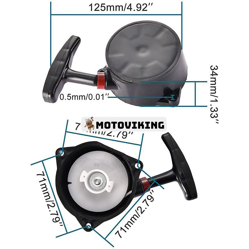 Drastarter rekylenhet för 35cc Tanka Bladez TC-355 Moby XL Powerkart Blade-z
