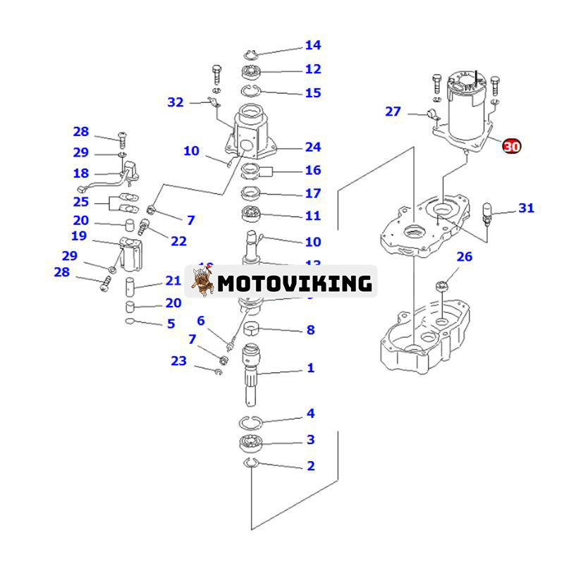 EPS servostyrningsmotor 3RA-19-61211 för Komatsu Forklift FB14RS-10 FB20RN/25RN-4 FB10/13RL-14 FB09RC-10