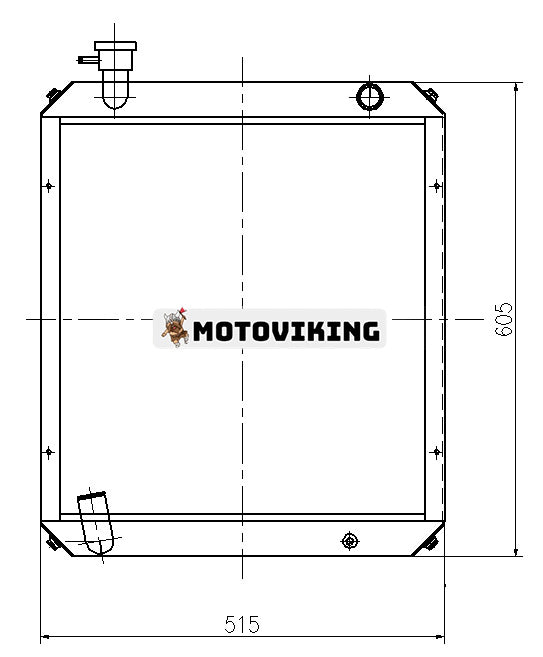 För Komatsu grävmaskin PC60-5 PC60-6 PC60L-5 PC60U-5 PC75UD-2 PC75UU-2 PC80-3 Vattentank Radiator Core ASS'Y 201-03-51150