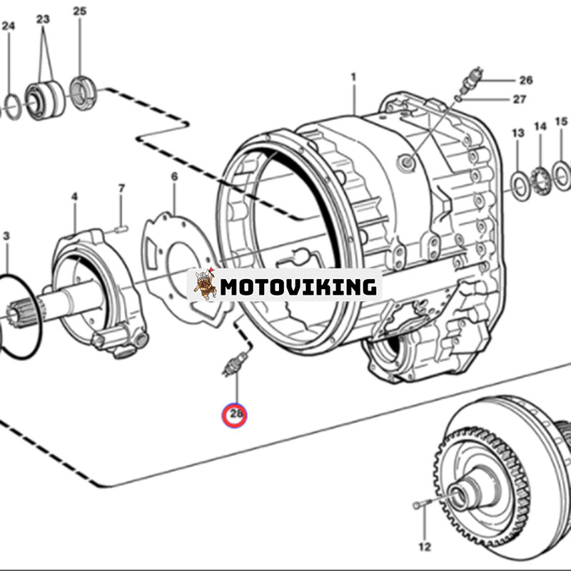 Induktionssensor 11039557 för Volvo Hjullastare L110E  L120D L120E L120F L150E L150F L180E L180F