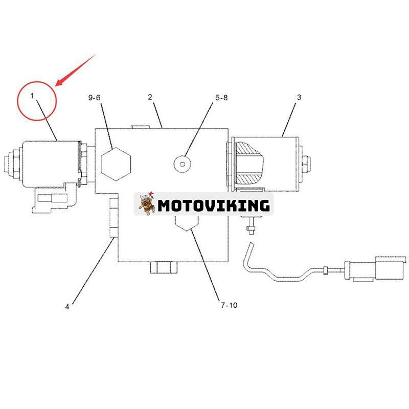 Magnetventil 207-6809 för Caterpillar CAT 3116 3126 3406 3508B Motor Hjullastare 938F 938G 938G II 950G 980G