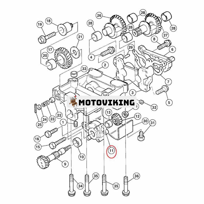 Oljepump 293177A1 för CASE Tractor C100 C70 C80 C90 CX100 CX70 CX80 CX90 MX100C MX80C MX90C