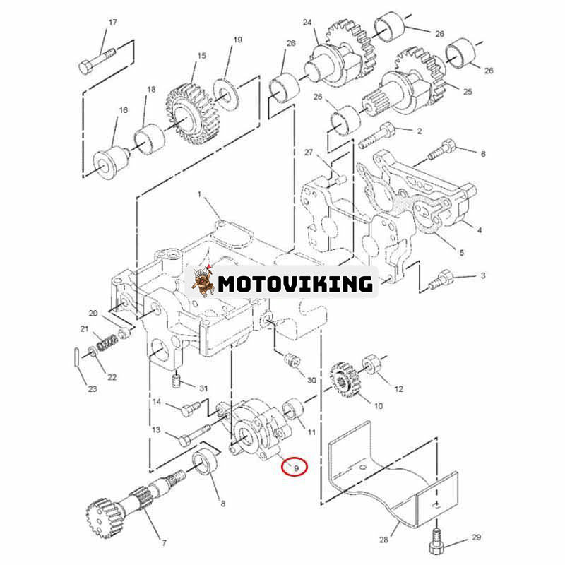 Oljepump 7C-3134 för Caterpillar CAT Engine 3054 Paving Compactor CP-323 CP-433B CS-323 CS-431B CS-433B PS-110 PS-130 PS-180