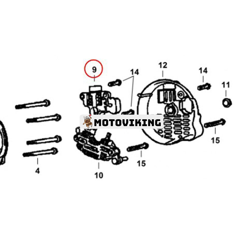 Regulator 6684650 för Bobcat Grävmaskin E25 E32 E35 E37 E42 E45 E50 337 331 334 430 E55