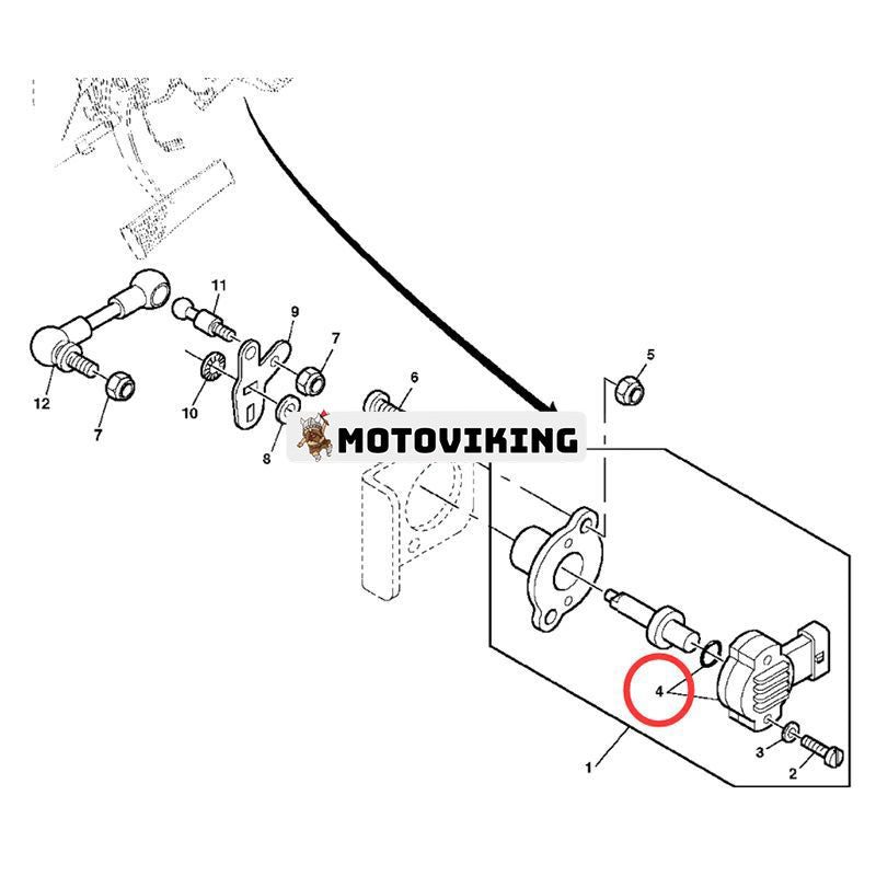 Roterande positionssensor AL113868 för John Deere traktor 1854 2104 6120R 6630 6830 6320