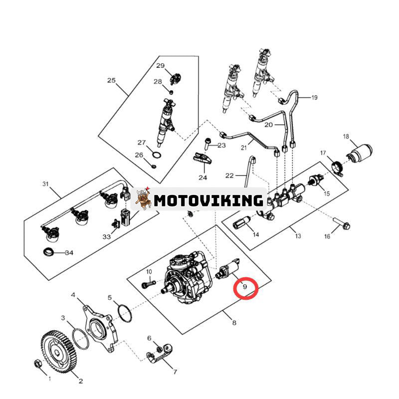 SCV-ventil RE543767 för John Deere grävlastare 310K 310SK 410K