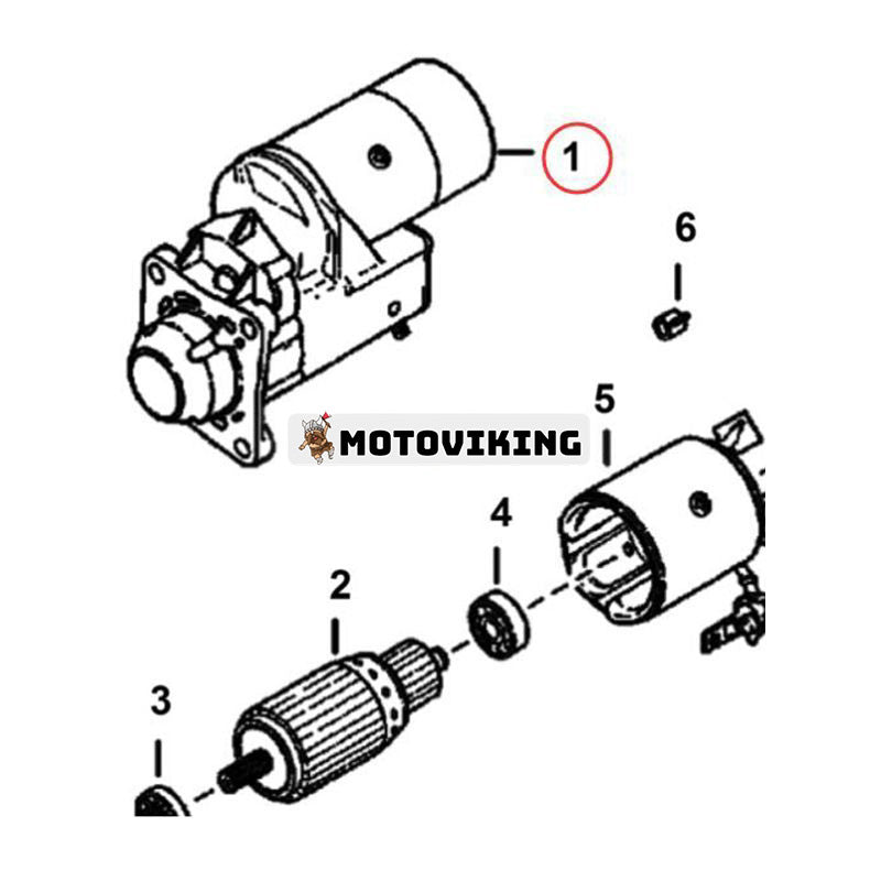 Startmotor 6667587 för Bobcat minilastare 643 645 743 751 753 763 773 7753 S300