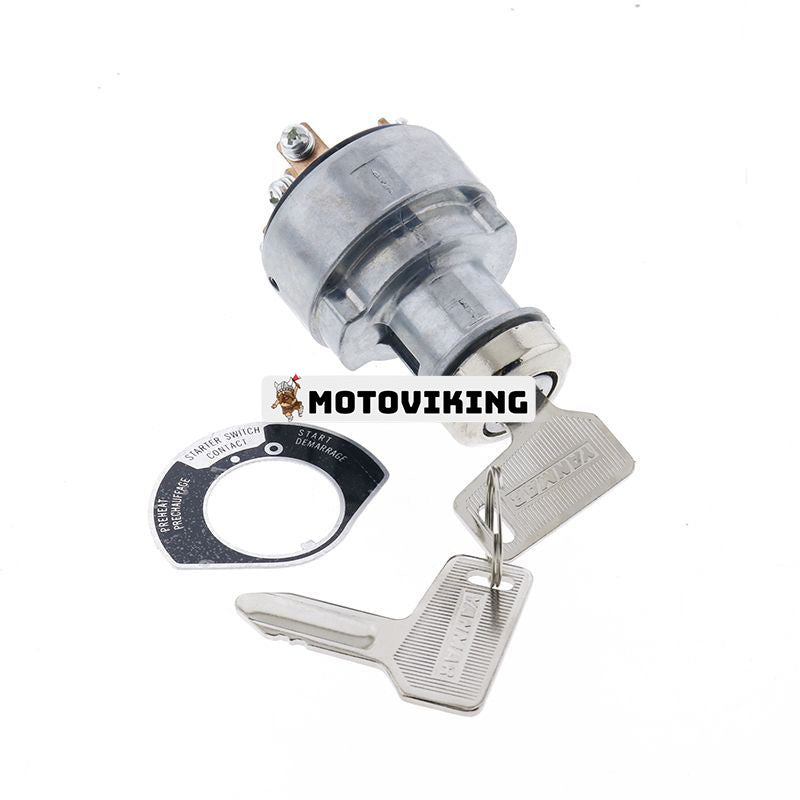 Stater Switch 933110-00100 933110-00200 Med 301 nycklar för Yanmar C50R C60R C80R B08-3 3TNV76 3TNE74