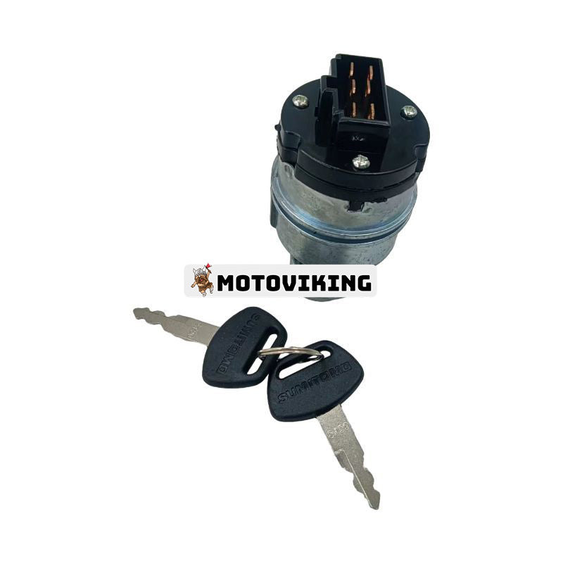 Tändningslås med 2 st nycklar KHR3078 S450 för Sumitomo Grävmaskin SH Series Case CX210B CX240B