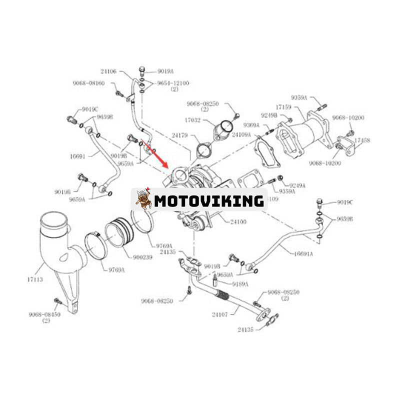 Turbo GT3271LS Turboladdare 764247-0001 S1760-E0200 för Hino Engine JO8E Kobelco Grävmaskin SK350-8 SK330-8 SK370-8