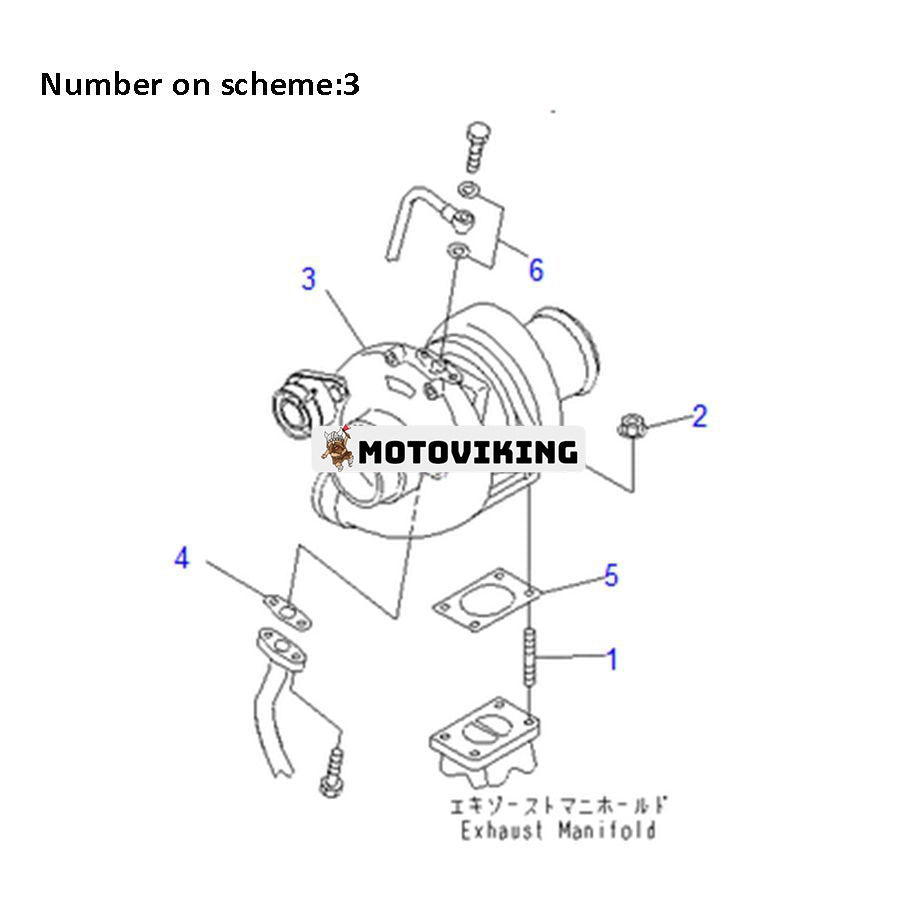 Turbo HX25W Turboladdare 6737-81-8290 för Komatsu Engine SAA4D102E-2 Grävmaskin PC120-6 PC160LC-7 PC128US-2 PC130-6
