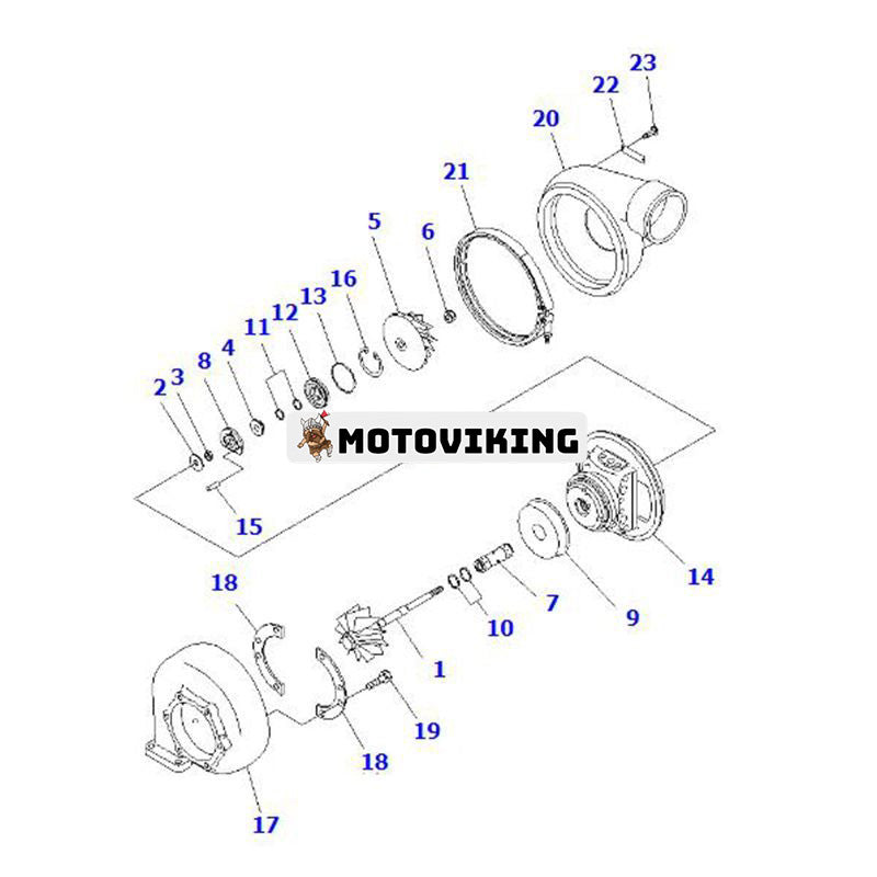 Turbo KTR110L Turboladdare 6505-67-5030 för Komatsu Engine SAA12V140 Dumper HD785-7