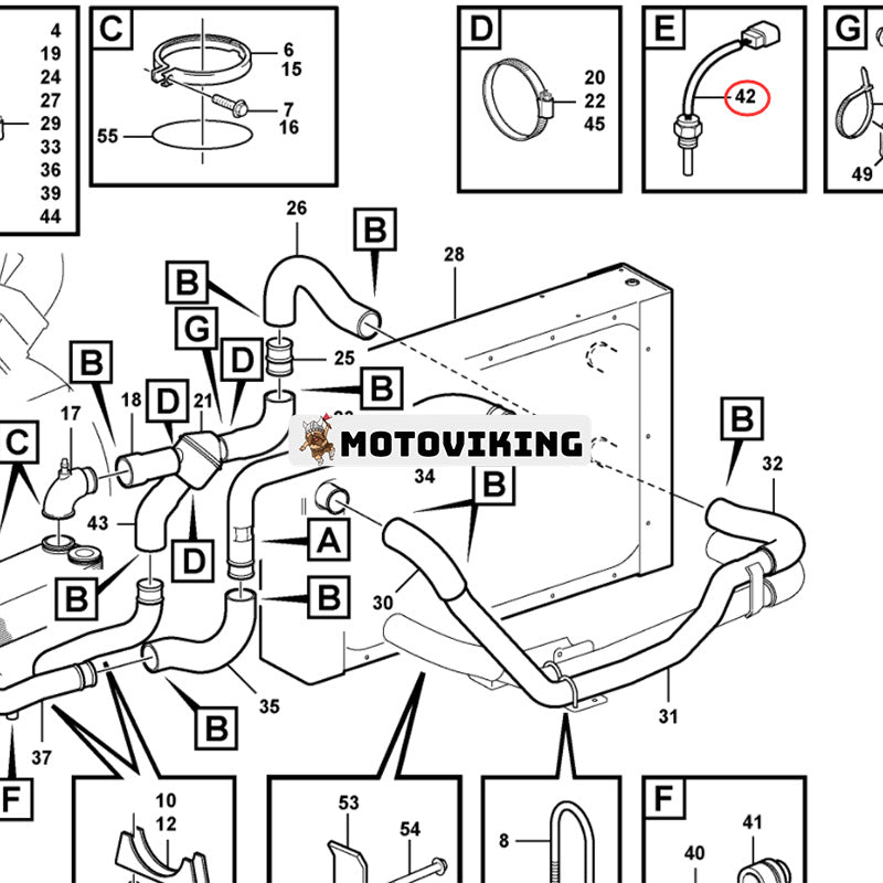 Vattenkylvätska temperatursensor 11039193 för Volvo grävmaskin EC280 EC340 EC390 EC450 EC650 EW130C