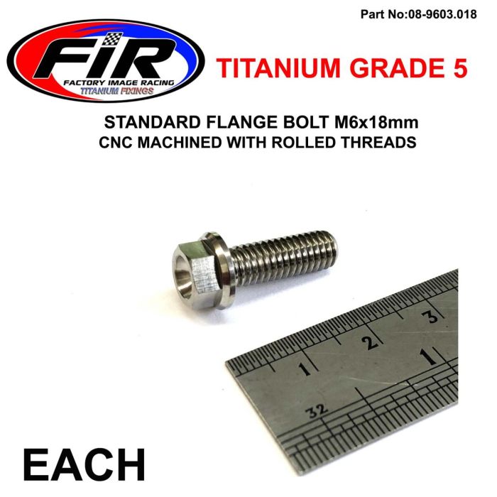 Titanium Gr5 Bolt M6 X 18Mm Varje Flänsod: 11Mm / Hexstorlek: 8Mm / - Generiska Muttrar Och Bultar - Titanium