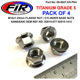 Titanium Gr5 M10X1.25Mm Flänsmutter 92015-077 92015-1415 / Pk Of 4 Ref 83-577 - Generiska Muttrar Och Bultar - Titanium