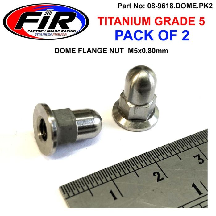 Titanium Gr5 M5X0.80Mm Mutter Kuppfläns / Grade 5 / Pk2 - Generiska Muttrar Och Bultar - Titanium