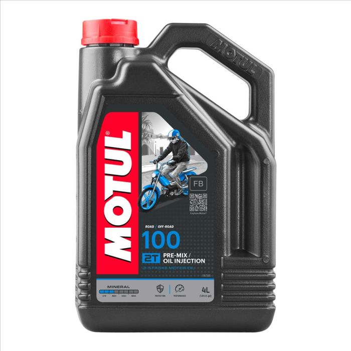 100 2T 4 Liter Motul 450058 Box=4 Motorcykel Mineral