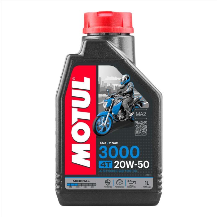 3000 20W50 4T 1 Liter Motul 450038 Box=12 Motorcykel Mineral