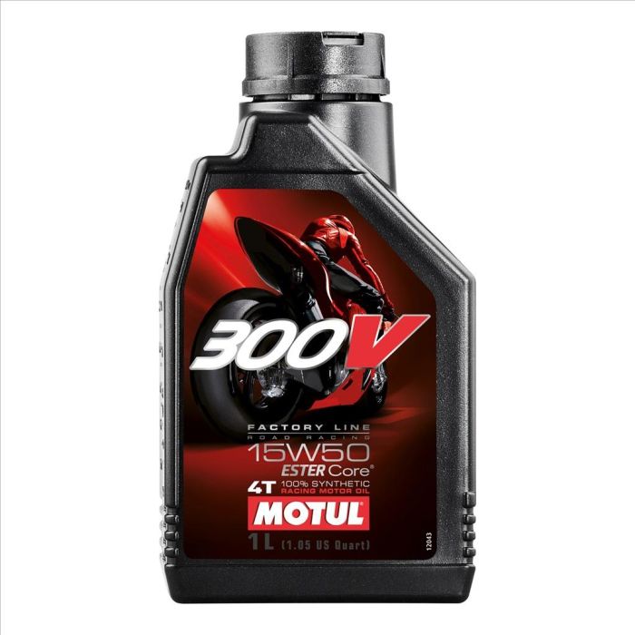 300V Fl Road Racing 15W50 1 Liter Motul 450010 Box=12 Motorcykel 100% Syntetisk