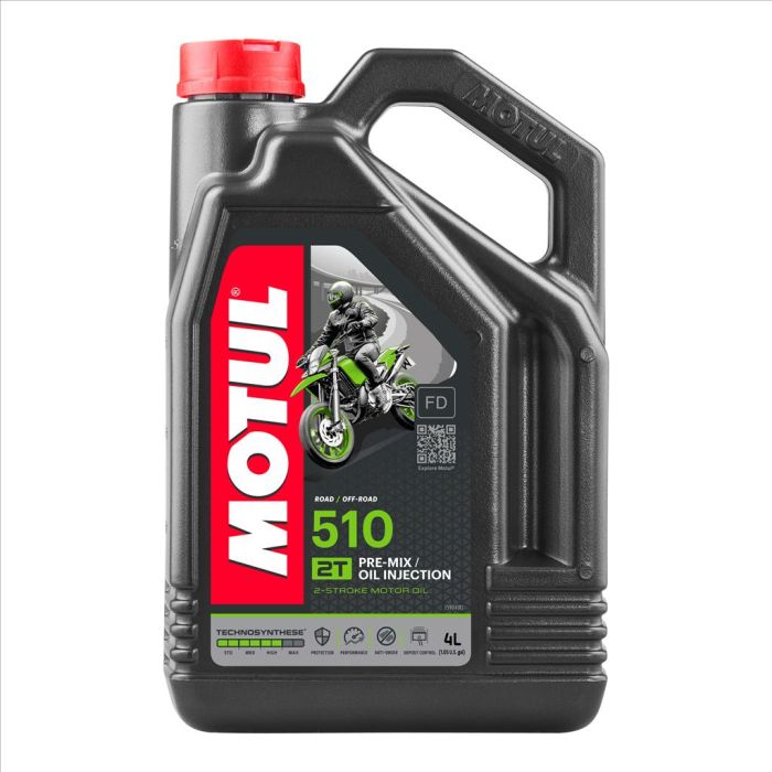 510 2T 4 Liter Motul 450056 Box=4 Motorcykel Technosyntes