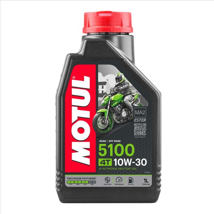 5100 10W30 4T 1 Liter Motul 450026 Box=12 Motorcykel Teknosyntes