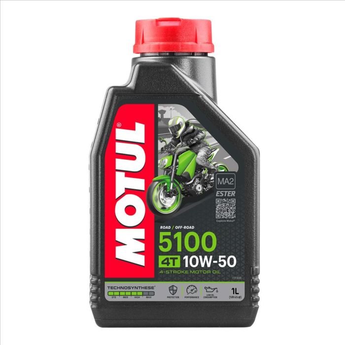 5100 10W50 4T 1 Liter Motul 450031 Box=12 Motorcykel Teknosyntes