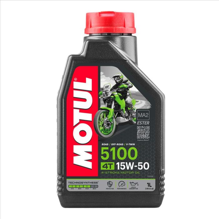 5100 15W50 4T 1 Liter Motul 450033 Box=12 Motorcykel Teknosyntes