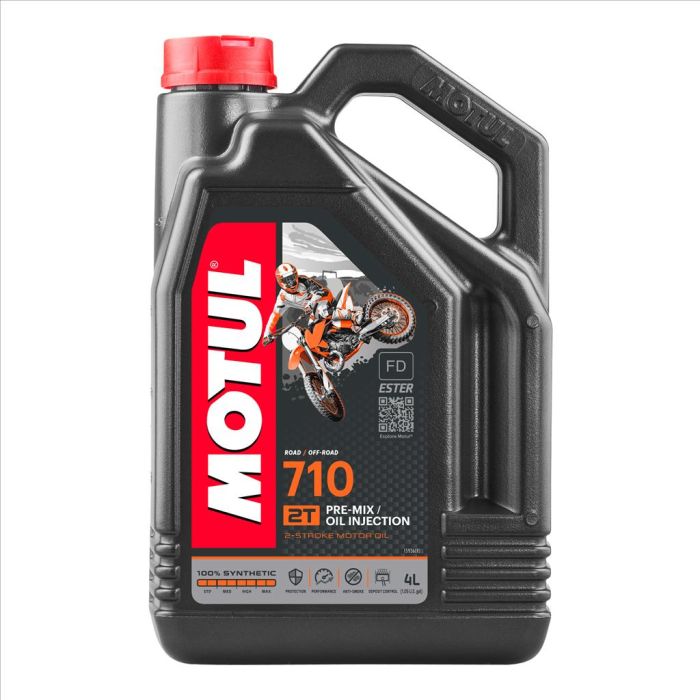 710 2T 4 Liter Motul 450054 Box=4 Motorcykel 100 % Syntetisk