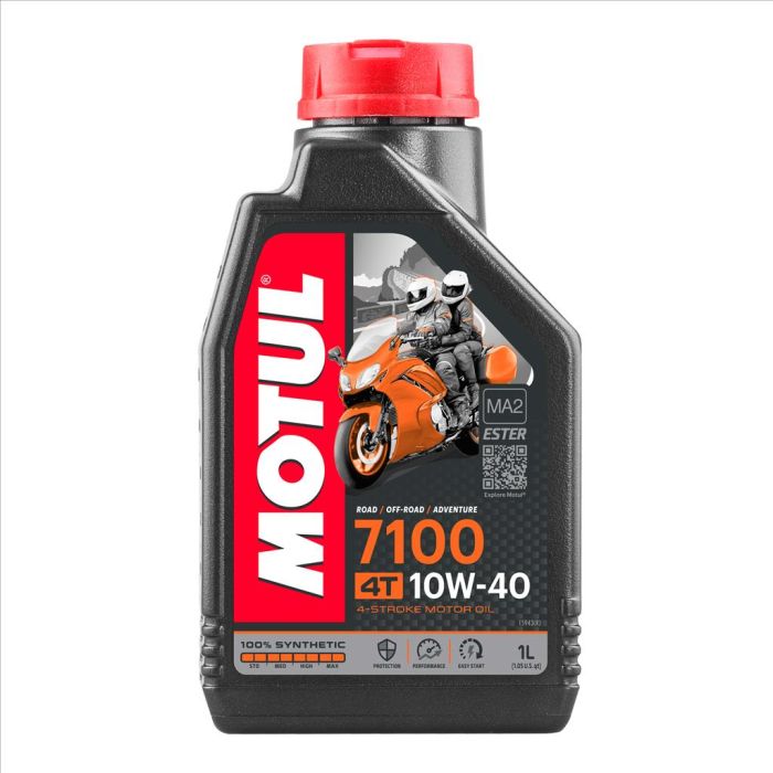 7100 10W40 4T 1 Liter Motul 450016 Box=12 Motorcykel 100 % Syntetisk