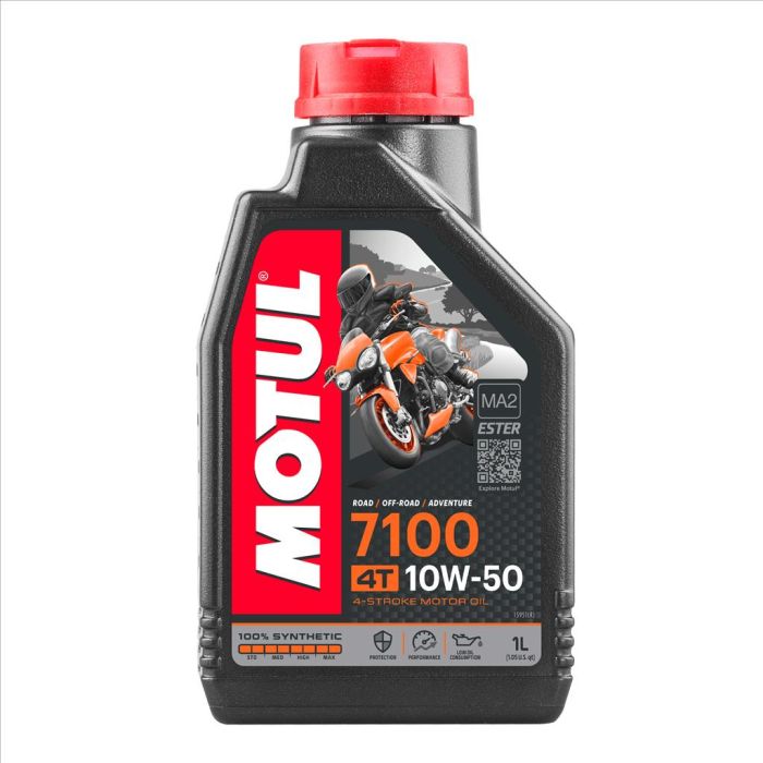 7100 10W50 4T 1 Liter Motul 450018 Box=12 Motorcykel 100 % Syntetisk