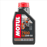 7100 20W50 4T 1 Liter Motul 450024 Box=12 Motorcykel 100 % Syntetisk