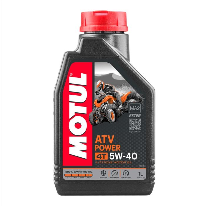 Atv Power 4T 5W40 1 Liter Motul 450077 Box=12 Motorcykel 100 % Syntetisk