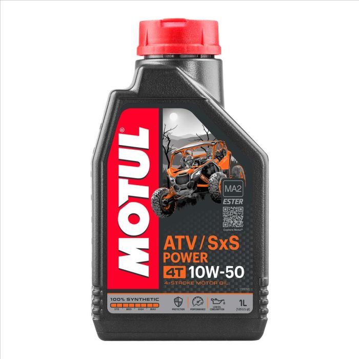 Atv-Sxs Power 4T 10W50 1 Liter Motul 450073 Box=12 Motorcykel 100 % Syntetisk