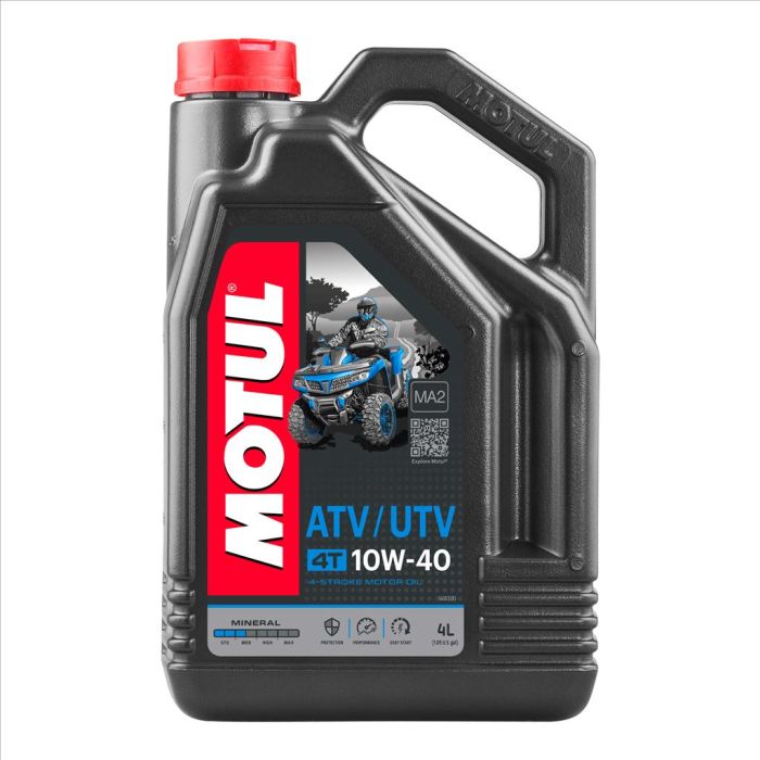 Atv-Utv 4T 10W40 4 Liter Motul 450080 Box=4 Motorcykel Mineral