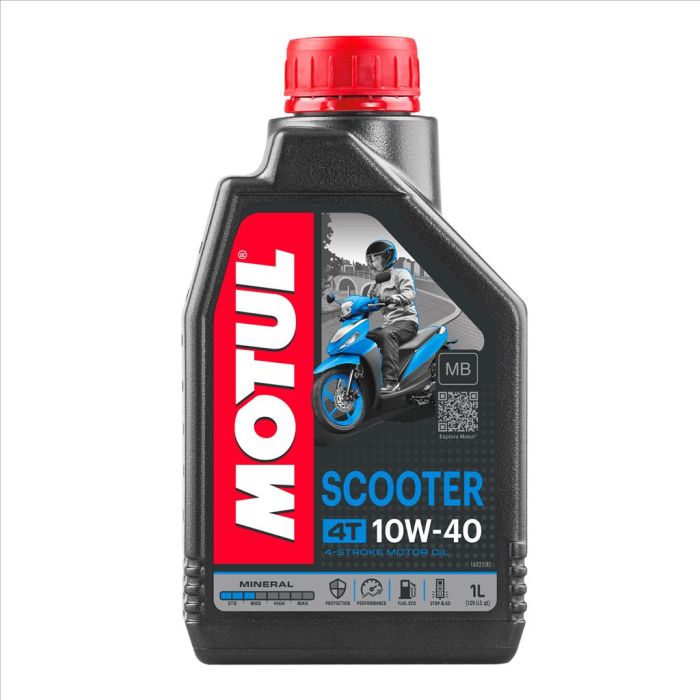 Scooter 4T 10W40 Mb 1 Liter Motul 450064 Box=12 Motorcykel Mineral