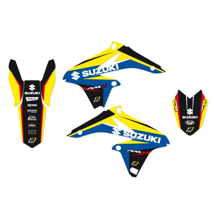 10-18 Rmz250 Dream 4 Decal Kit Blackbird 8319N Suzuki