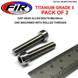 Titanium Allen Bolt M6X30 Grad 5 Ti - Pack Om 2