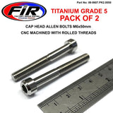 Titanium Allen Bolt M6X50 Grad 5 Ti - Pack Om 2