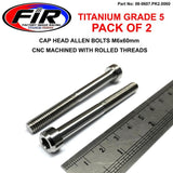 Titanium Allen Bolt M6X60 Grad 5 Ti - Pack Om 2