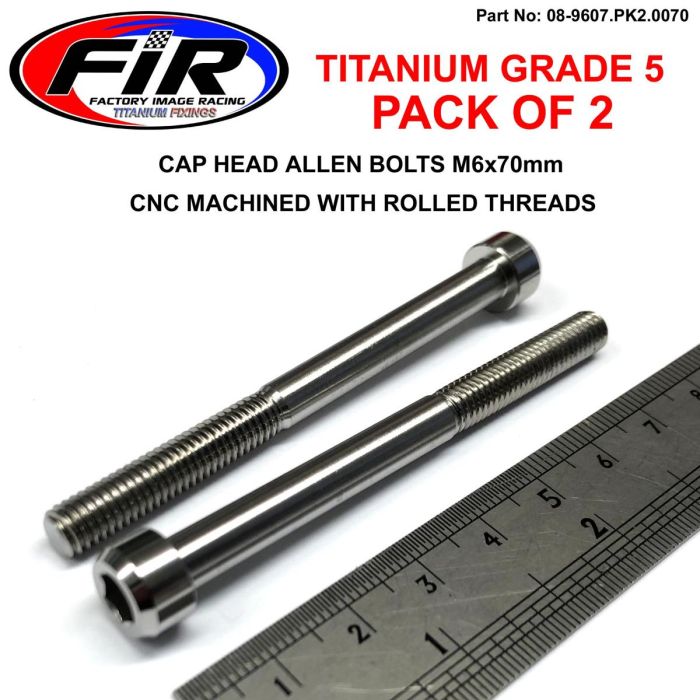 Titanium Allen Bolt M6X70 Grad 5 Ti - Pack Om 2