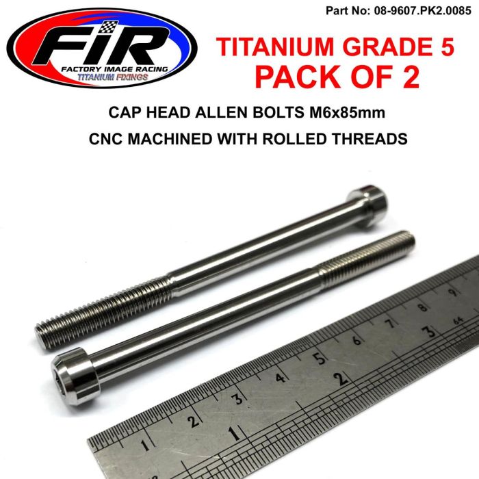 Titanium Allen Bolt M6X85 Grad 5 Ti - Pack Om 2